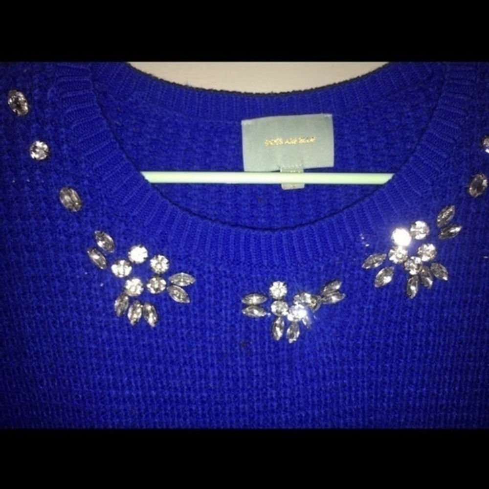 Embellished Electric blue sweater